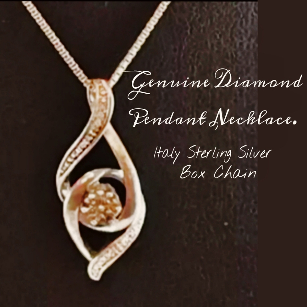 BSI GENUINE DIAMOND 16"  1MM Sterling Silver box chain necklace  7.0G